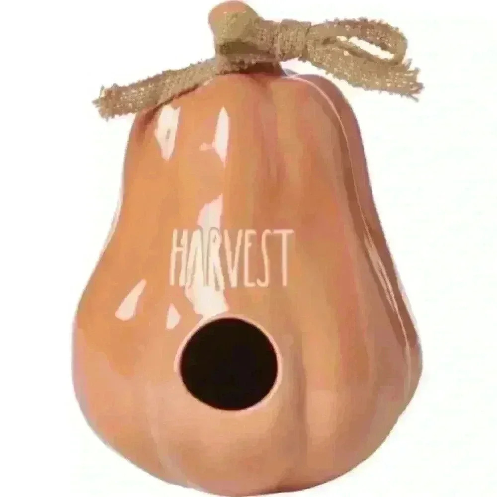 NEW Rae Dunn - HARVEST - Beautiful Ceramic Gourd Birdhouse / Home Decor